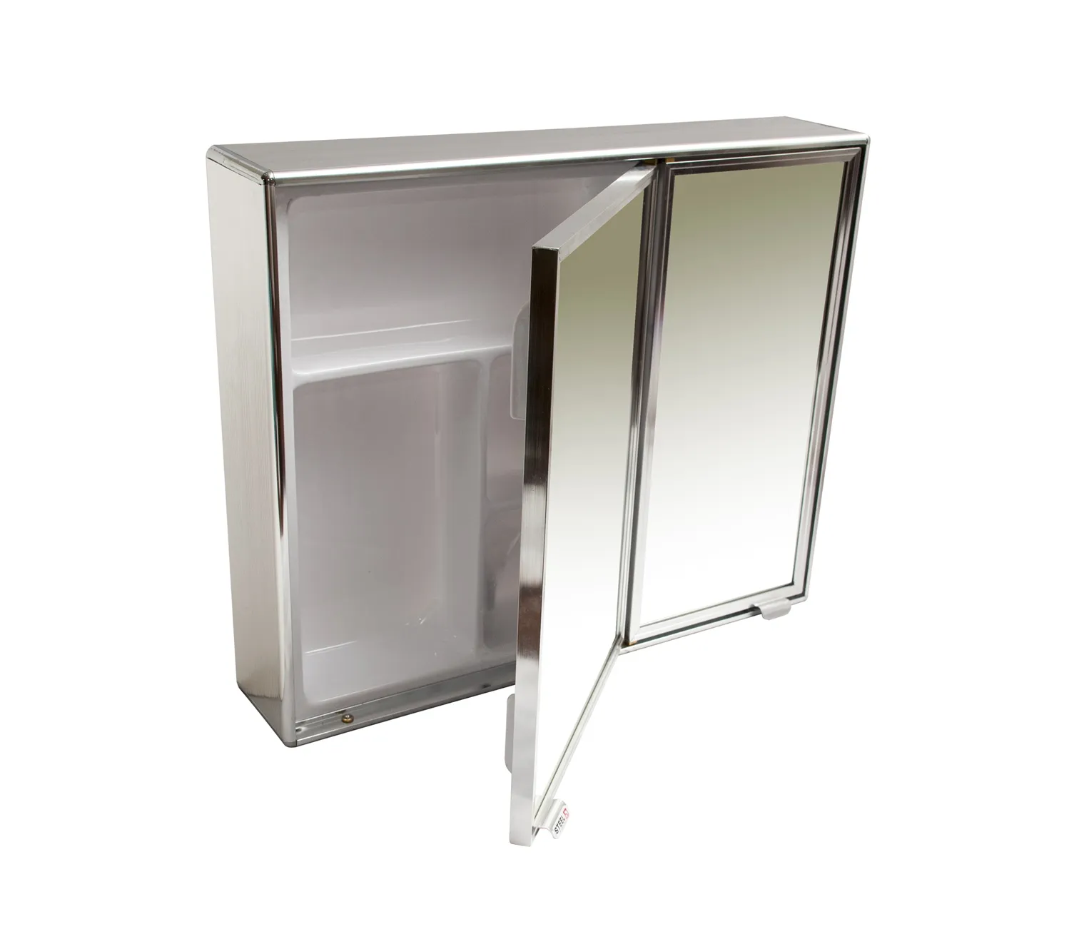 Armário Espelho Para Banheiro Alumínio 2 Portas Sobrepor