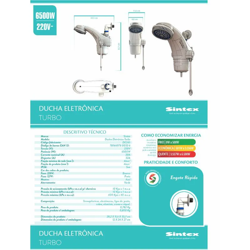 Chuveiro Eletrônico /Ref: DE265, DE154 - Imagem 5