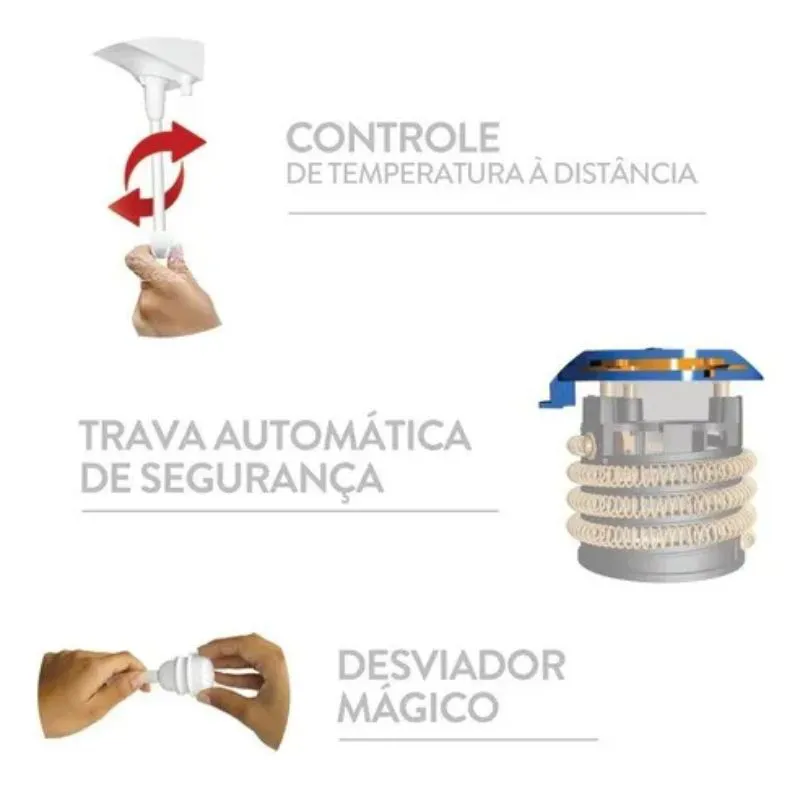 Chuveiro Top Banho Black Piano 4 Temperaturas /Ref: DTB155, DTB270, DT155, DT265 - Imagem 8