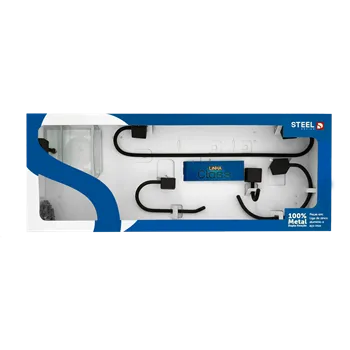 Kit para Banheiro Class Urbana 5 pecas Quadrado Black