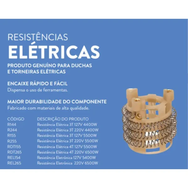Resistência Chuveiro Torneira Eletrônica