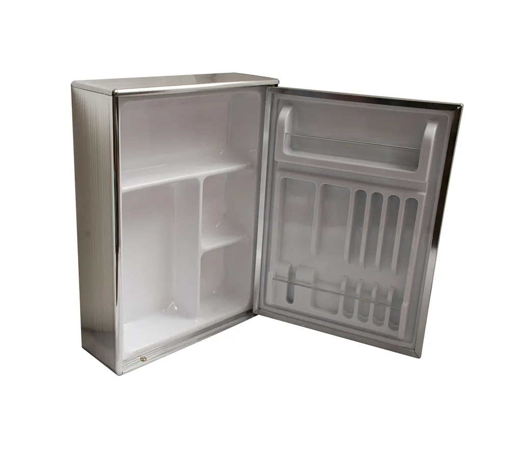 Armário Espelho Para Banheiro Alumínio Parede Sobrepor 1 Porta Grande Preto ou Cromado /Ref: al3549,al3549bk - Imagem 2