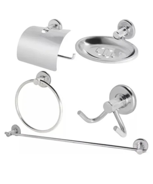Kit Acessórios Stander Para Banheiro 5 Peças 100% Metal