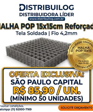Malha 15 x 15 reforçada