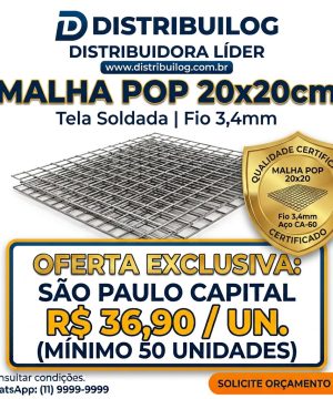 Malha pop 20x20